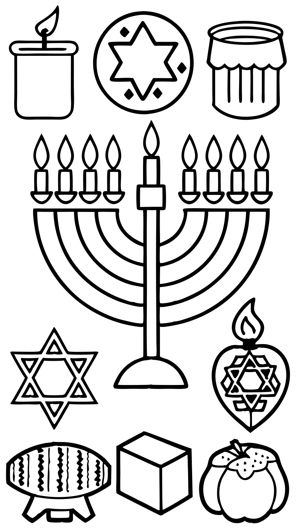 páginas para colorear de Hannukah